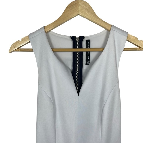 Walter Baker W118 Flare Skater Back Cutout Mini Dress White/Navy Size XS - Picture 6 of 11